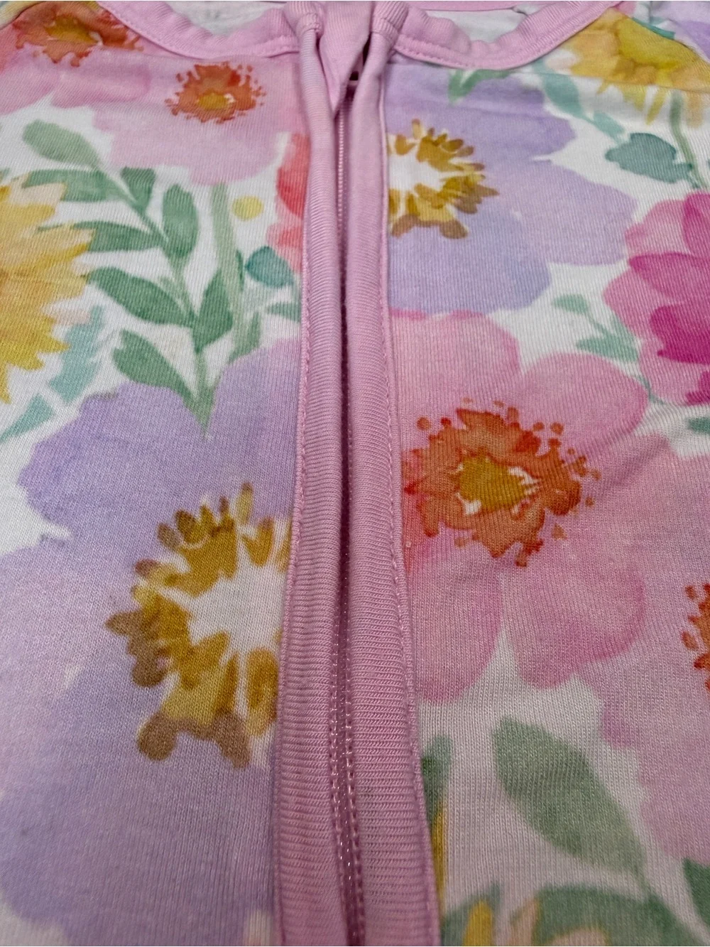 Little Sleepies Watercolor Meadow Shorty Zippy 18-24 Months